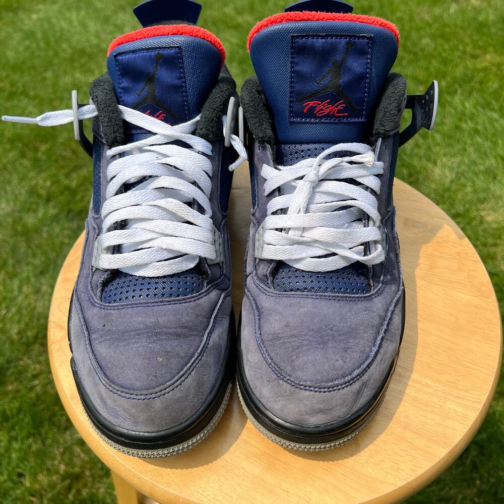 Size 10.5 - Nike Air Jordan 4 Retro Winter Loyal Blue Men's Shoes - Ships Now - Picture 5 of 10